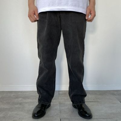 古着 リー Lee ブラックデニム テーパードデニムパンツ メンズ