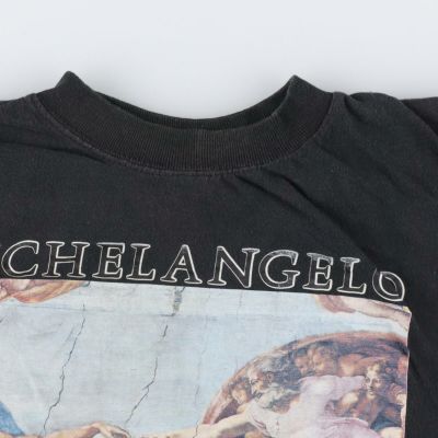 古着 MICHELANGELO ミケランジェロ アダムの創造 アートTシャツ ...