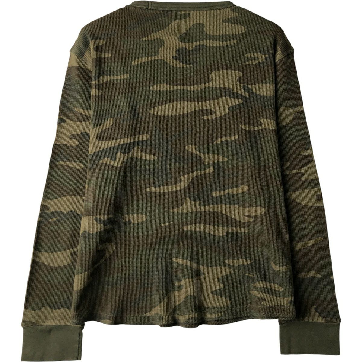 古着 00年代 ギャップ GAP 迷彩柄 サーマルロングTシャツ メンズM相当