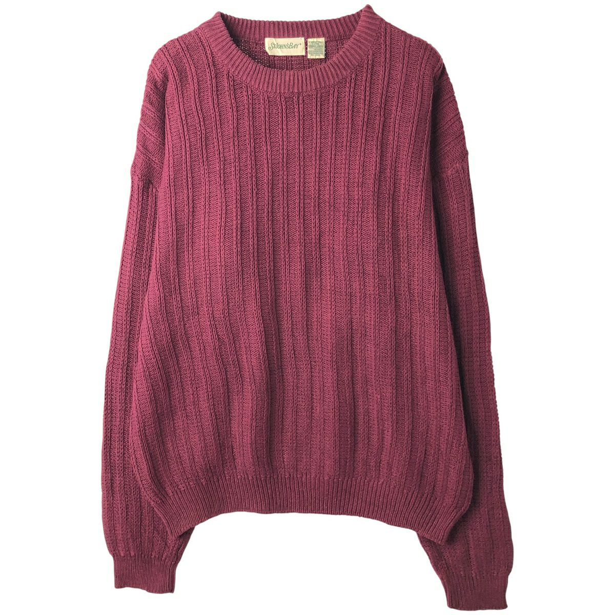 古着 90年代 セントジョンズベイ ST JOHN'S BAY リブ編み コットン