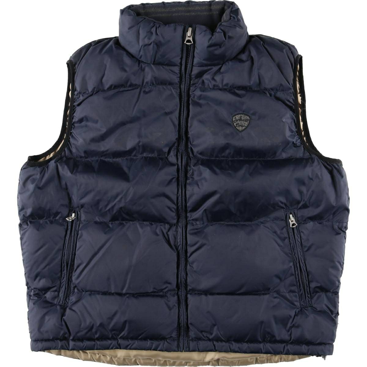 古着 70年代 ショット SCHOTT レザー切替 ダウンベスト USA製 メンズL