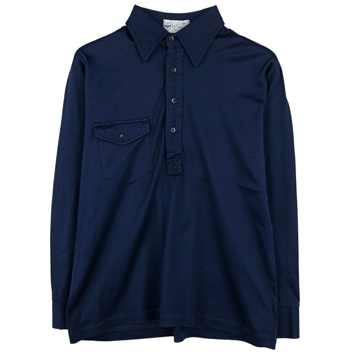 古着 Oleg Cassini ベロア長袖 ポロシャツ メンズL相当 /eaa609924