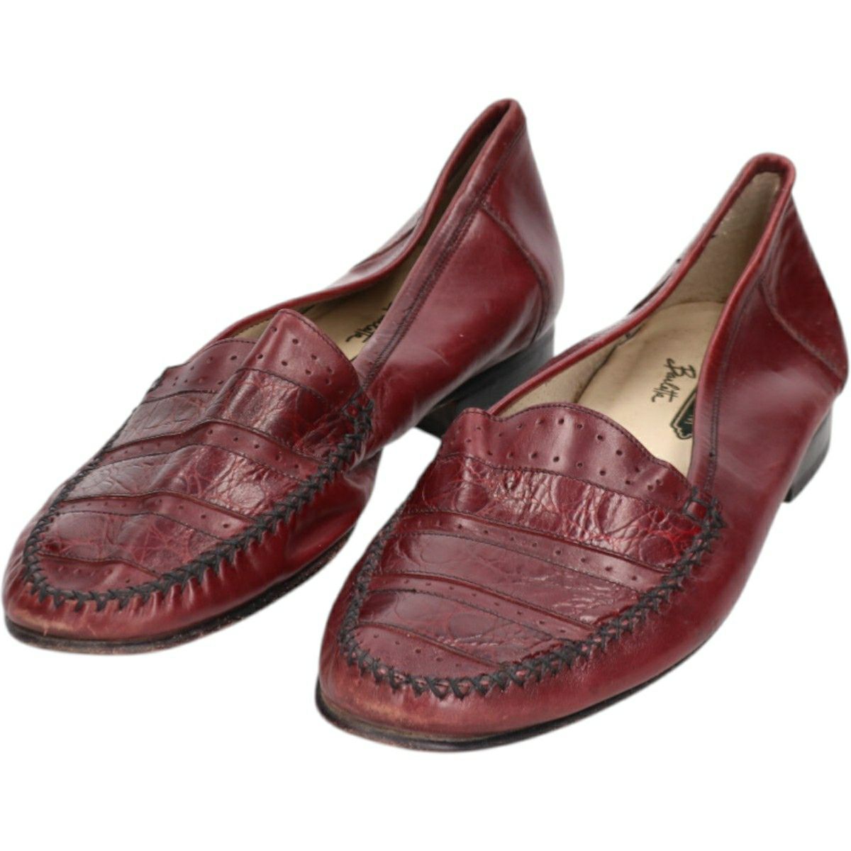 古着 フローシャイム Florsheim クロコダイル 型押し タッセル