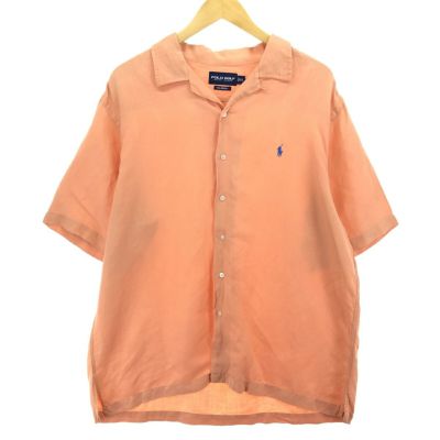 ラルフローレン　ポロゴルフ　オープンカラーシャツ　シルク　リネン　XL POLO RALPH LAUREN(ポロラルフローレン) / 半袖シャツ/オープン