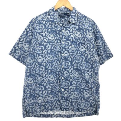 古着 ラルフローレン Ralph Lauren POLO by Ralph Lauren CALDWELL オープンカラー 総柄  ハワイアンアロハシャツ メンズL相当 /evb006179 【中古】 【240710】 【24AW1W3】 | 古着屋JAM（ジャム）