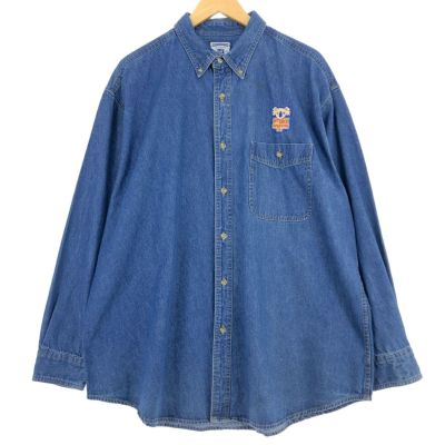 古着 90年代 リー Lee 長袖 ボタンダウンデニムシャツ バングラデシュ製 メンズXL相当 ヴィンテージ /eaa474310 【中古】 【240804】 ss2503_30