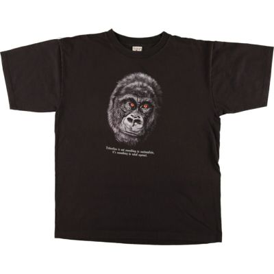 古着 90年代 Alore ゴリラ柄 アニマルTシャツ USA製 メンズXL相当 ヴィンテージ /eaa469672 【中古】 【240804】