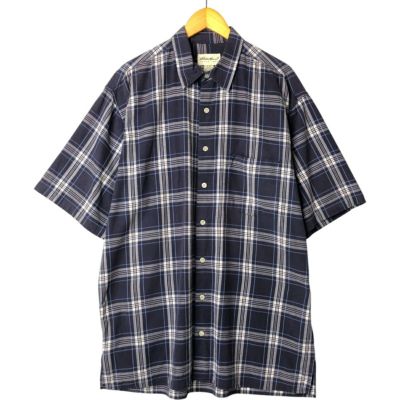 古着 00年代 エディーバウアー Eddie Bauer 半袖 コットン チェックシャツ ボックスシャツ メンズL相当/eaa574032 【中古】 【250802】
