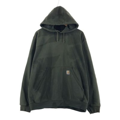 古着 カーハート Carhartt ORIGINAL FIT 袖プリント スウェットプル