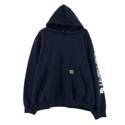 古着 カーハート Carhartt ORIGINAL FIT 袖プリント スウェットプル ...