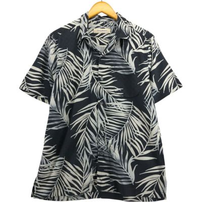 未使用品【 Bahama】トミーバハマ　花柄　シルク　長袖シャツ 古着 90~00年代 トミーバハマ 総柄 花柄 和柄 オープンカラー