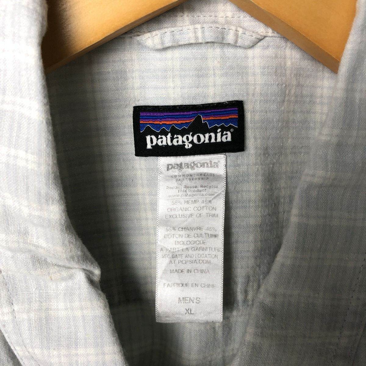 古着 パタゴニア Patagonia Migration Hemp Shirt 53138SP14 チェック