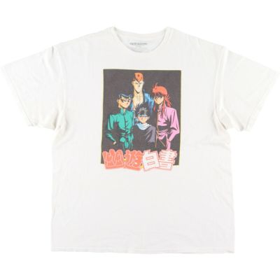 古着 YU YU HAKUSHO 幽遊白書 アニメ キャラクタープリントTシャツ