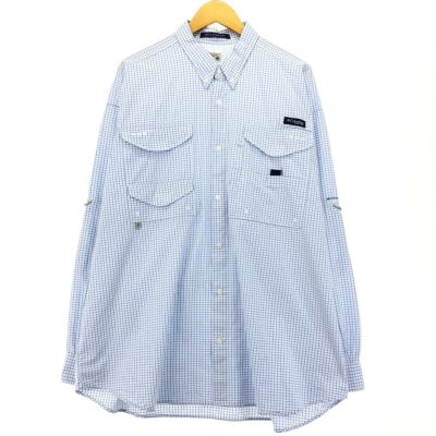 古着 コロンビア Columbia PFG ボタンダウン 長袖 フィッシングシャツ