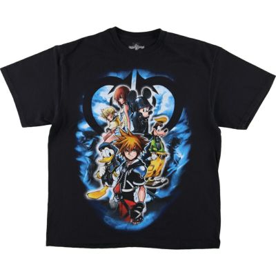 古着 KINGDOM HEARTS キングダムハーツ キャラクタープリントT