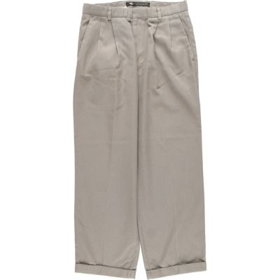 古着 DOCKERS 千鳥格子柄 ツータック ポリ×コットン スラックス