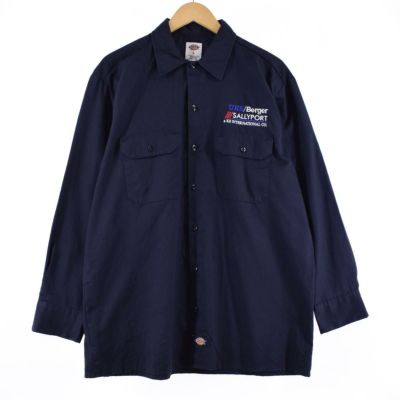 古着 90年代 ディッキーズ Dickies 長袖 ワークシャツ USA製