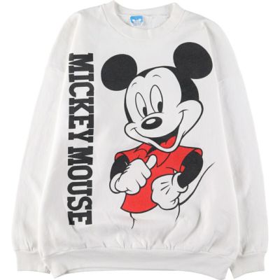 古着 80年代 Disney MICKEY MOUSE ミッキーマウス キャラクタースウェットシャツ トレーナー USA製 メンズXL相当 ヴィンテージ /eaa492733 【中古】 【250208】