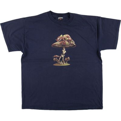 メンズ古着Tシャツ 古着 YAZBEK トカゲ柄 バックプリント アニマルTシャツ メンズL
