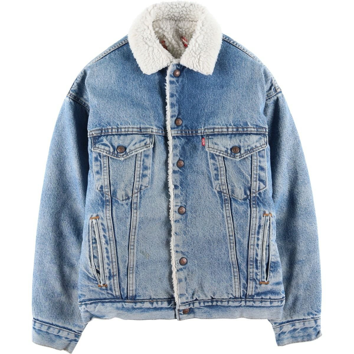 【メキシコ製】Levi's 70520-0315 デニムボアジャケット XXL 古着 リーバイス Levis 70520-0315 デニムボアジャケット メンズS相当