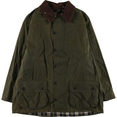 古着 90年代 バブアー Barbour BEAUFORT ビューフォート 旧3ワラント ワックスコットン オイルドジャケット 英国製 C44 メンズL相当 ヴィンテージ /eaa515213 【中古】 【250208】