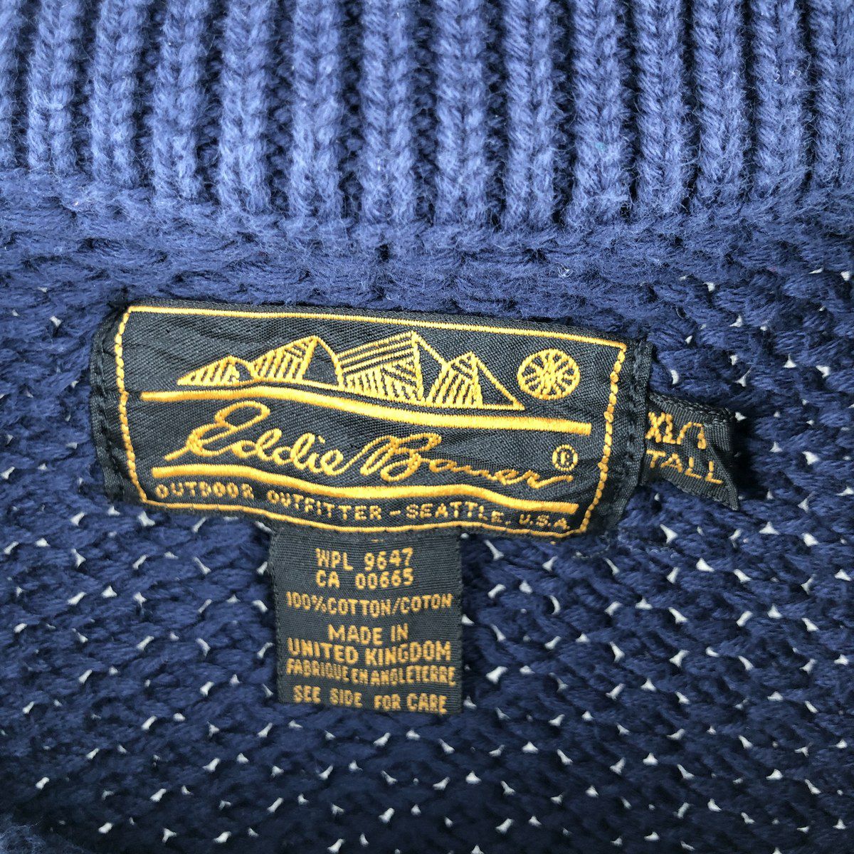 古着 80～90年代 エディーバウアー Eddie Bauer 黒タグ コットンニット
