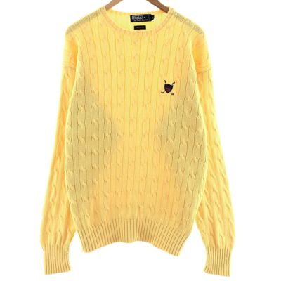 一点物 古着 90's 香港製 ラルフローレン ブリーチ コットン ニット ユーズド Ralph Lauren | リネンxコットンニット - レディース