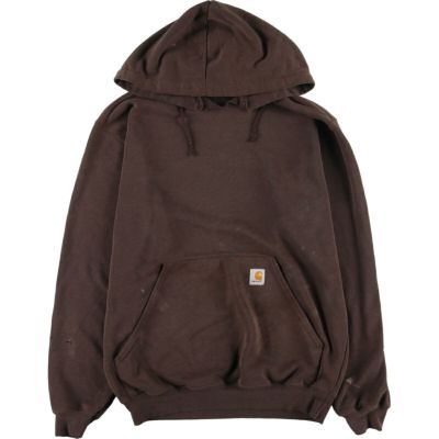 古着 カーハート Carhartt 袖プリント スウェットプルオーバーパーカー ...