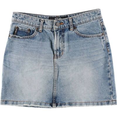 古着 BASIC T2B JEANS デニム タイト ミニスカート レディースL相当