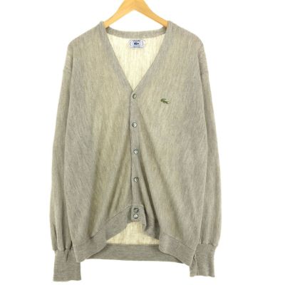 M 80s Lacoste アクリルカーディガン ラコステ 古着 80年代 ラコステ LACOSTE CHEMISE アクリルニット