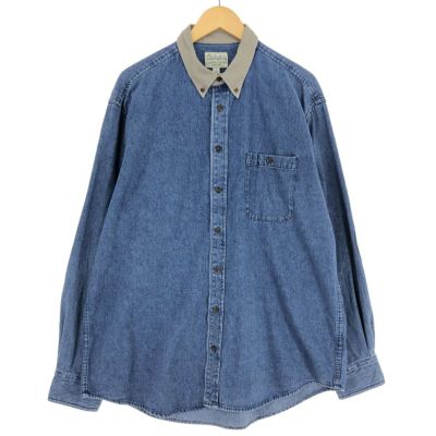 古着 90年代 カベラス Cabelas 長袖 ボタンダウンデニムシャツ