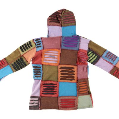 古着 Rising International 総柄 ネパールパッチワーク スウェット