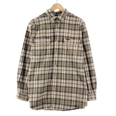 古着 カーハート Carhartt チェック柄 長袖 ヘビーネルシャツ メンズ