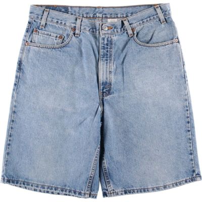 90s USA製 Levi’s 560 後染めブルー ハーフパンツ W32 古着 90s USA製 Levi's 560 「00 レングス」 ブラック デニム