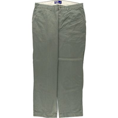 【中古】ポロラルフローレン　ヴインテージ　チノパン　パッチワーク　白　W36 Ralph Lauren - 初期 ポロチノ 80s USA製 ポロ ラルフローレン