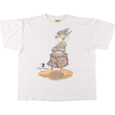 古着 90年代 ダックヘッド Duck Head 半袖 プリントTシャツ USA
