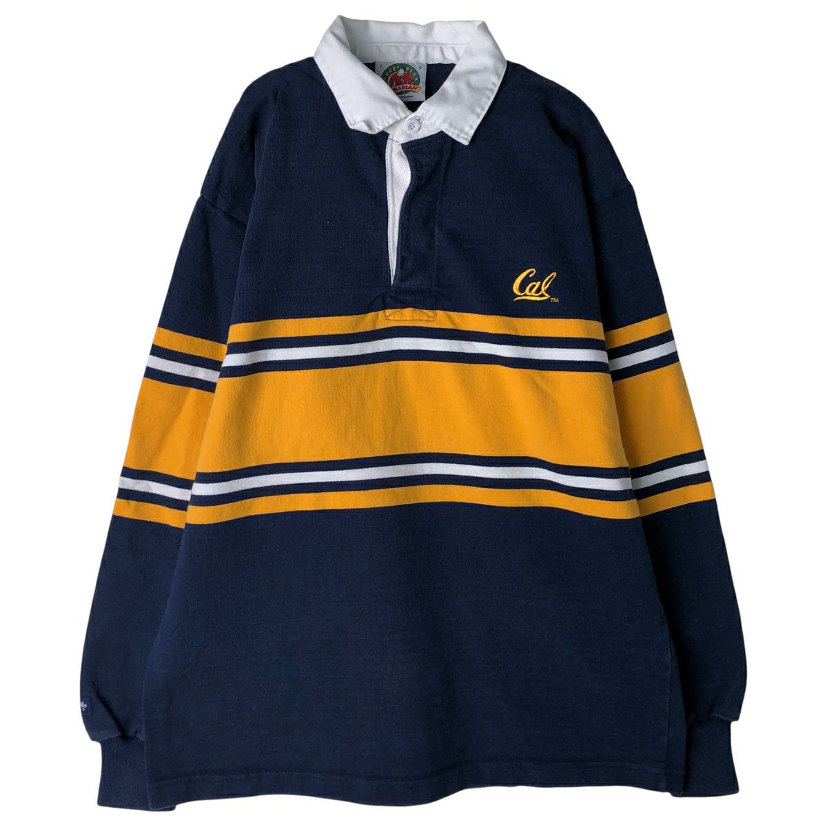 古着 バーバリアン BARBARIAN 長袖 ラガーシャツ カナダ製 メンズL相当