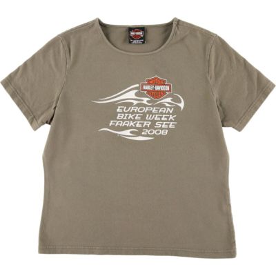 古着 00年代 ハーレーダビッドソン Harley-Davidson モーターサイクル バイクTシャツ ヨーロッパ製 レディースXL相当 /eaa475875 【中古】 【240809】 【Elulu/エルル】