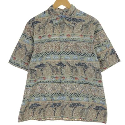 古着 90年代 レインスプーナー REYNSPOONER ダイヤモンドヘッドタグ 総柄 ハワイアンアロハシャツ ハワイ製 メンズL相当 ヴィンテージ /eaa476216 【中古】 【240809】