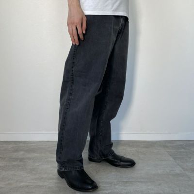 美品　リーバイス　550　w42 L30　ブラック　デニム　古着　テーパード リーバイス Levis 550 RELAXED FIT テーパードデニムパンツ