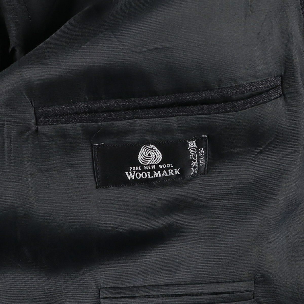 (新品未使用タグ付き)ラルフローレン　ピークドラペルテーラドジャケット　黒色 古着 The Label ストライプ柄 ダブルブレスト ピークドラペル ウール