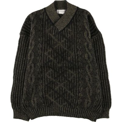 古着 60年代 Toll River Knitting mills アーガイル柄 Vネック モヘア