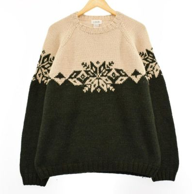 古着 ジェイクルー J.Crew スノー柄 雪柄 ノルディックセーター メンズ