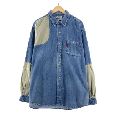 古着 90年代 コロンビア Columbia 長袖 デニムシャツ メンズXXL 