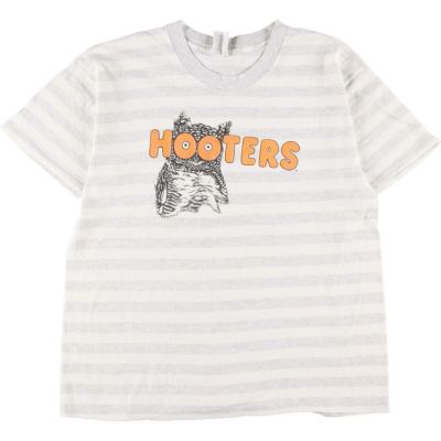 古着 HOOTERS フーターズ ショート丈 アドバタイジングTシャツ