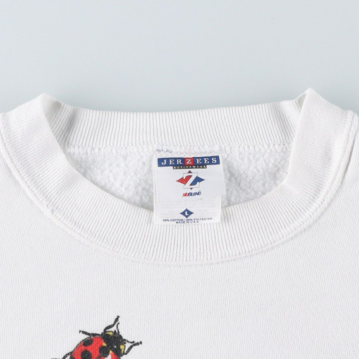 古着 90年代 ジャージーズ Jerzees てんとう虫柄 アニマル スウェット