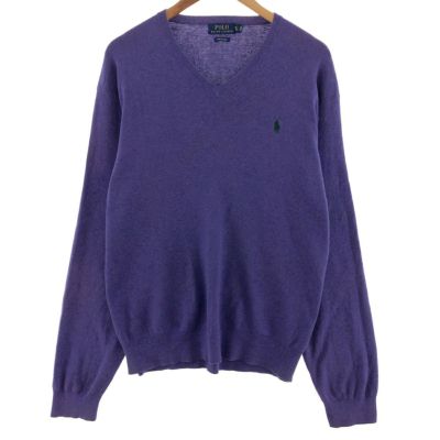 古着 ラルフローレン Ralph Lauren POLO RALPH LAUREN Vネック コットンニットセーター メンズXXL相当 /eaa380823 【中古】 【250213】