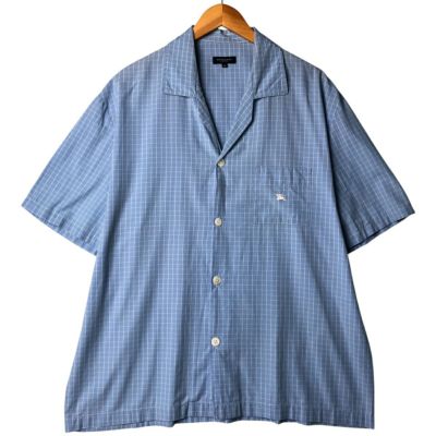古着 バーバリー Burberrys チェック柄 半袖 オープンカラー