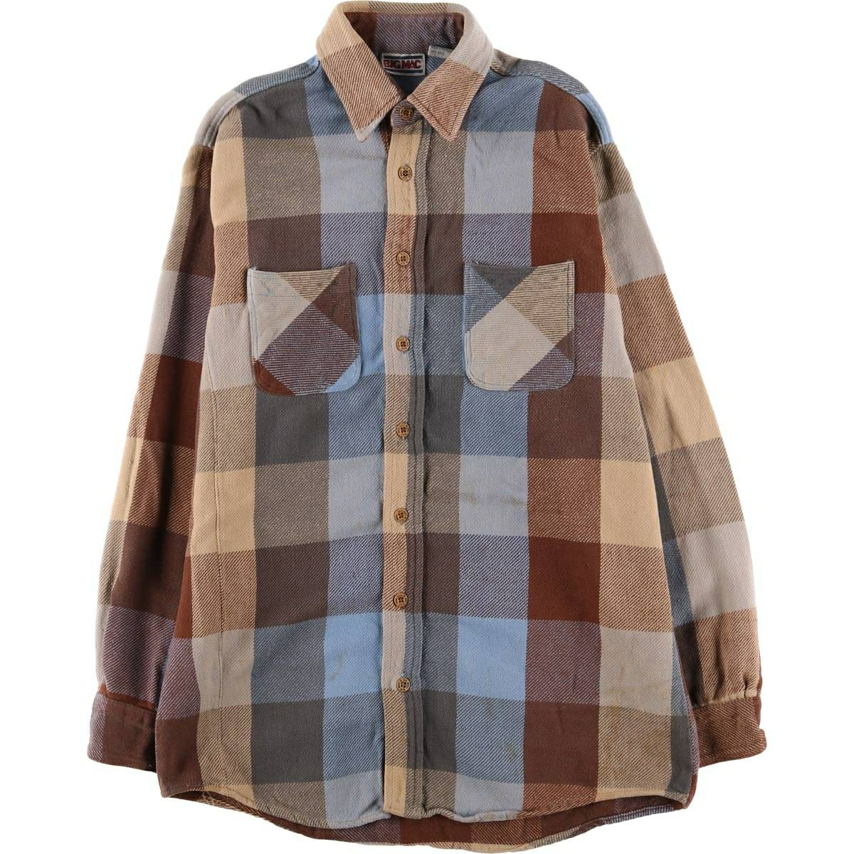 古着 80年代 ビッグマック BIG MAC 長袖 フランネルチェックシャツ