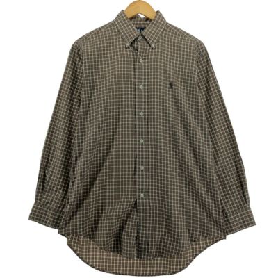 古着 ラルフローレン Ralph Lauren YARMOUTH 長袖 ボタンダウンチェックシャツ メンズM相当 /eaa515281 【中古】 【250214】